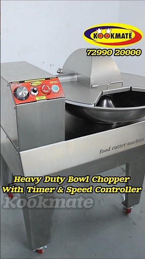 Onion Cutting In Heavy Duty Bowl Chopper With Timer & Speed Controller Machine | Buffalo Chopper