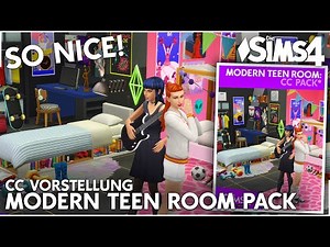 SO NICE! 😲 Die Sims 4 Modern Teen Room Pack als Download | Mods & CC!