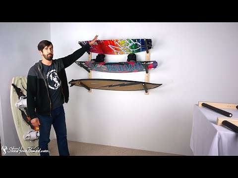 Wakeboard Wall Rack | Triple Wood Wake Rack | StoreYourBoard