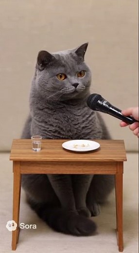 AI Cat Interview: Hard-Hitting Questions for a Feline VIP #viral #funny #cats #interview