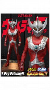 Ultraman Taro Is Done! 1 Day Quick Painting 🔥 This whole Showa Era series, 34cm Garage kit are perfectly sculpted! 6 brothers was bought over by 超人玩国，licensed by UMC to release the 40cm statue in China #ultraman #ultramantaro #taro #garagekit #repaint | Wayne Industry