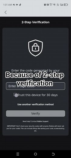 Roblox, please, stop this 2-step verification and authentication app 🥺😞