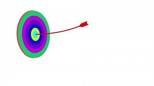 Disparo de flecha en la animación objetivo.
