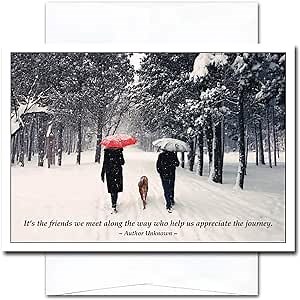 New Year Cards-Good Friends 10 Cards & Env Made in USA for Professional or Personal Use