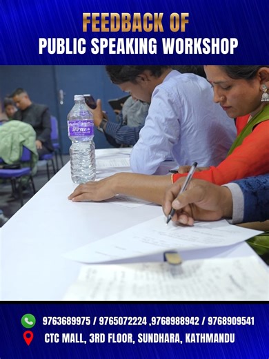 निडर, आत्मबिश्वाशी र प्रभावशाली बक्ता बन्नुहोस 🎤 Speaking, Presentation & Formal Program Skills सिक्नुहोस्! Easy Talks को Public Speaking Training तपाईंलाई speaking structure, presentation flow, voice use, body language, anchoring र formal program handling सिकाउन तयार गरिएको structured program हो। 🌟 Full 12-Day Course Outline (Safe Version) Day 1: परिचय & बोल्ने आधार (Self Introduction) Day 2: कथा कला / Storytelling Day 3: स्क्रिप्ट लेख्ने कला / Script Writing Day 4: स्वर सुधार / Voice Improve