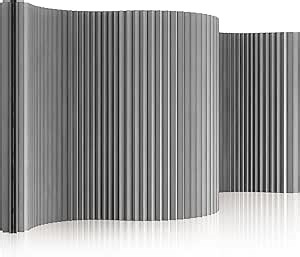 Paper Room Divider,Portable Office Partition Wall,Folding Divider for Office Room, Studio, Dorm & Retail Spaces, Indoor Folding Portable Partition Screen (Gray)