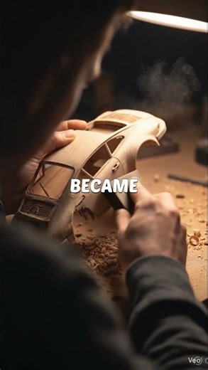 He Carved a Porsche 911 Out of Wood… Watch This! #shorts