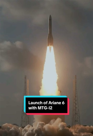 And… liftoff! 🚀 On 27 August at 22:11 CEST (17:10 local time), MTG-I2 lifted off aboard Ariane 6 from Europe's Spaceport in French Guiana. Minutes later, it phoned home: first signal received, solar array deployed. MTG-I2 is the third satellite in @EUMETSAT's Meteosat Third Generation family. Together, they'll give Europe and North Africa sharper, faster weather forecasts and a clearer view of our changing climate. There's another first here too. This is the first time Ariane 6 has carried a sa