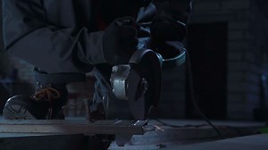 Sparks flying while cutting metal - Free Stock Video