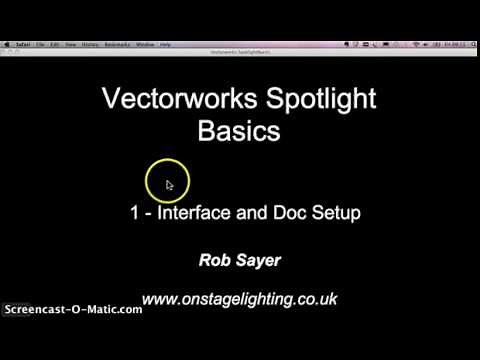 Vectorworks Spotlight Tutorial For Beginners 001