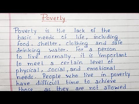 Write a short essay on Poverty | Essay Writing | English
