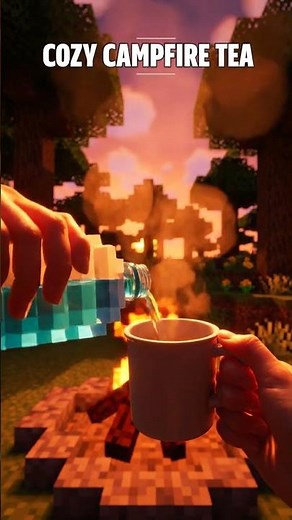 Realistic Minecraft: Brewing Tea Beside a Campfire in Minecraft 🍵