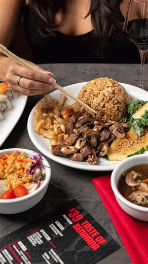 Feelin’ fancy? 🥩 Our Waygu of the World menu offers six-course meals, including an entrée of your choice of wagyu steak. Order online or make a reservation to get yours! 😋#benihana #hibachi #wayguoftheworld #waygu #steak #sixcoursemeal | Benihana