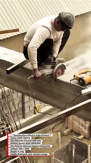 Powerful Concrete Cutting — Precision Work with an Angle Grinder! #Concret #ConstructionTools