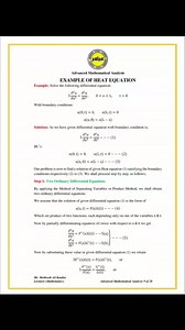 1.1K views · 20 reactions | 﫧EXAMPLE OF HEAT EQUATION﫧 | Mathematical Muse | Facebook