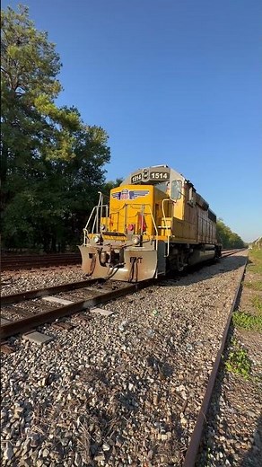 UP EMD GP40 startup #trains #trainvideo #locomotive #startup #unionpacific