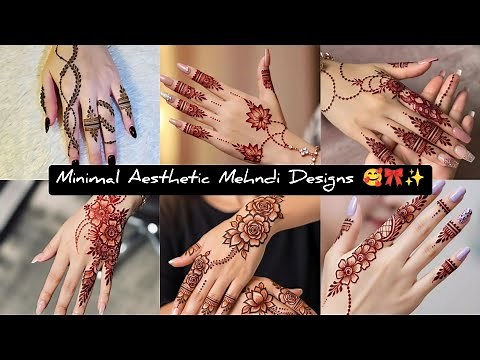 Minimal aesthetic mehndi designs | Finger mehndi designs | mehndi design back hand simple