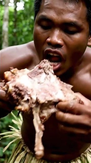 Giant Bull Leg ASMR by Tribal Man | Giant Roast Tribe