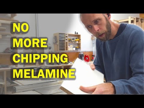 How to cut melamine with no chips #woodworking #tools #hack #tips