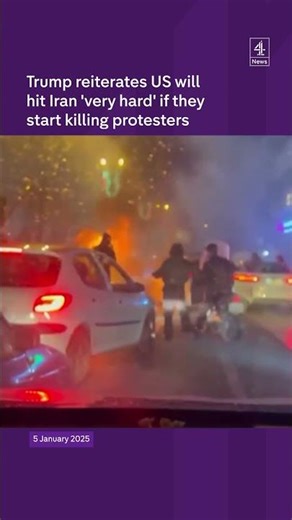 Trump reiterates US will hit Iran 'very hard' if they start killing protesters