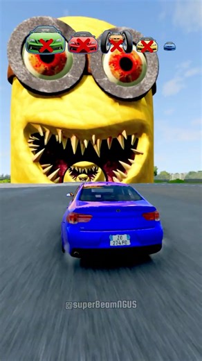 Big Car & Mini Car vs Minion Monster Challenge! Who Win? 🚗💥 | BeamNG.drive