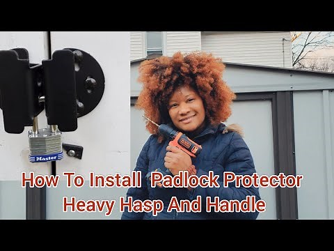 Vlogmas Day 22 How To Install Heavy Metal Padlock Protector Heavy Hasp And Handle