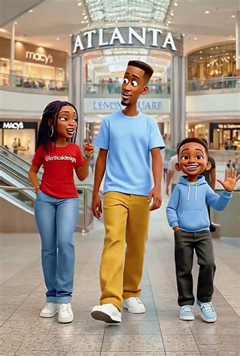 Lena and the Crew in The Mall #shorts #trending #dance #animation #funny