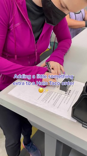 Simply couldn't help herself! 😏 One lucky customer got a bottle of One-Coat Black in their order for Linear Holo Taco! 🖤💅 #holotaco