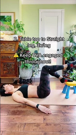 Diastasis Recti exercises: “Toe Tap” variations