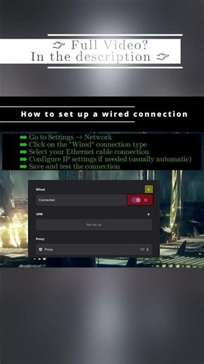 🐧 Gnome 🐧 How to set up a wired connection 🐧 #Shorts #KGROSShorts #howToGnome