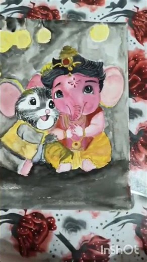 ganpati bappa panting #viral #art #drawing #trending #song #ganpati bappa panting #artist #artwork