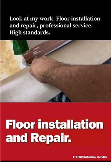 Look at my work. Floor installation and repair, professional service. High standards. #installingfloors #eeuu🇺🇸 #canada #carpet #flooring