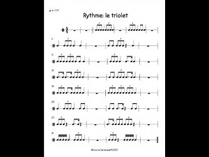 Capsule de rythme - Triolet