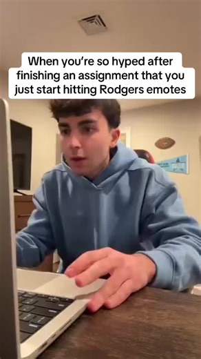 Excitement After Completing an Assignment