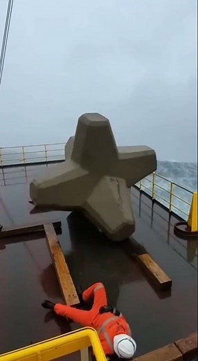 Heavy winds #ocean #ship #storm #waves #northsea