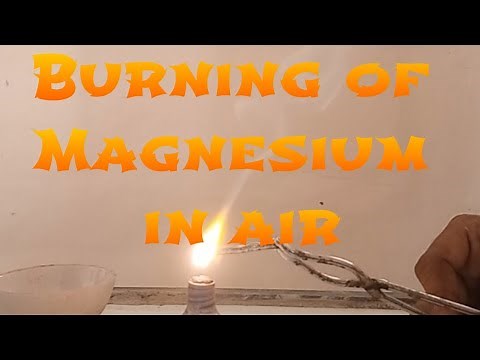 Burning of Magnesium ribbon in air