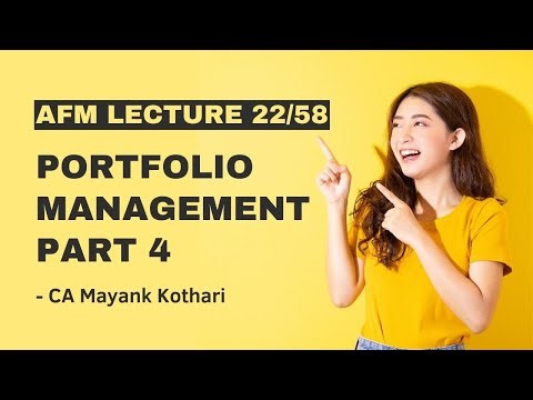 22. Portfolio Management Part 4