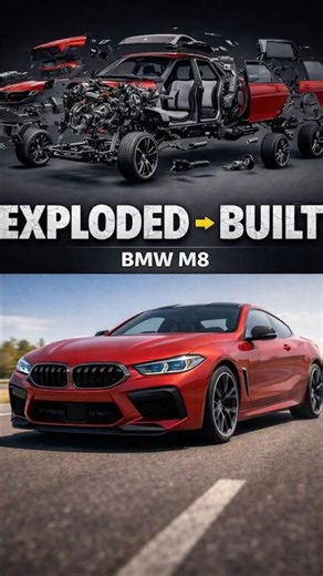 Inside the BMW M8 (Exploded Parts → Full Build) #shorts #viral #automobile