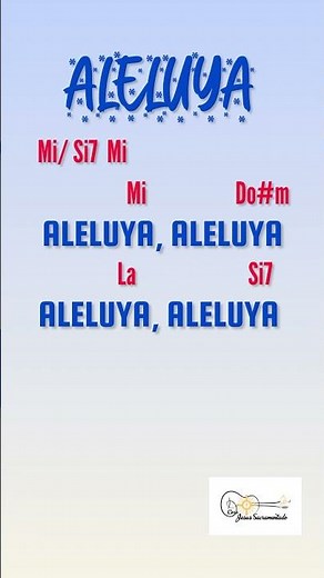 Aleluya con letra y acordes