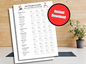 Ben Alldis Peloton Strength for Cyclists Program Tracker: Cycling Workout Log (PDF Download) - Etsy Australia