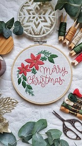 ✨ Stitching festive leaves! ✨ In this video, I’m showing how to embroider the leaves from the Merry Christmas pattern — simple, relaxing, and so satisfying to watch 🍃🎄 Perfect project to get into the holiday spirit! #christmasembroidery #holidayembroidery #christmasdecorideas #handmadechristmas #christmascrafts #christmasgiftideas #stitchmas #holidaystitching #christmasdiy #christmasvibes #embroidery #handembroidery #embroideryart #embroiderydesign #threadart #crafttherapy #madeinUSA #supportl