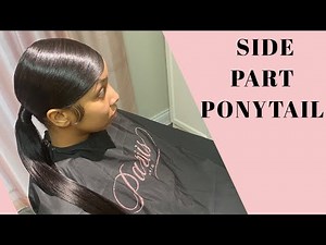 SLEEK SIDE SWOOP PONYTAIL || NATURAL HAIR METHOD