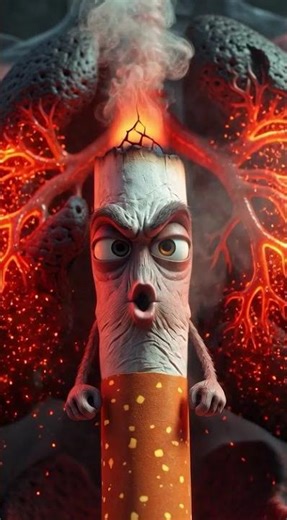 Cigarette Inside Your Lungs 🚬 | Dark 3D Animation Showing Smoking Damage