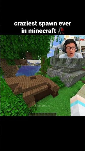 Minecraft Craziest Spawn Seed Moment