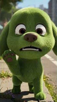 Cute Green Dog, Dandelion Seeds: Emotional Animal Story with Slow Motion Beauty