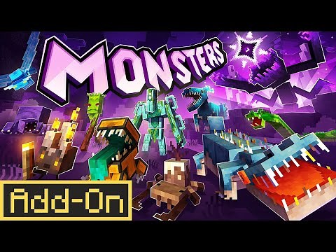 MONSTERS ADDON: 4 NEW BOSSES & 20+ MOBS ADDED To Minecraft Bedrock Edition