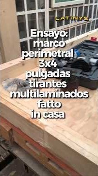 Experimental wood frame partition wall with homemade 3x4-inch multi-laminated beams