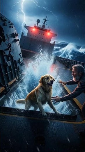 The heroic golden retriever who saved the crew of a ship #goldenretriever #rescue #ship