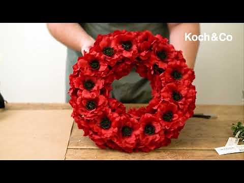 Learn how to make an Anzac Day Poppy Wreath