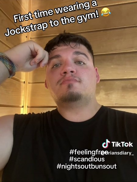 First Time Wearing a Jockstrap to the Gym